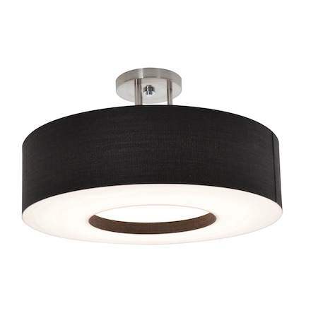 Afx Montclair 15" LED Semi-Flush - Black MCF1524LAJUD-BKSF